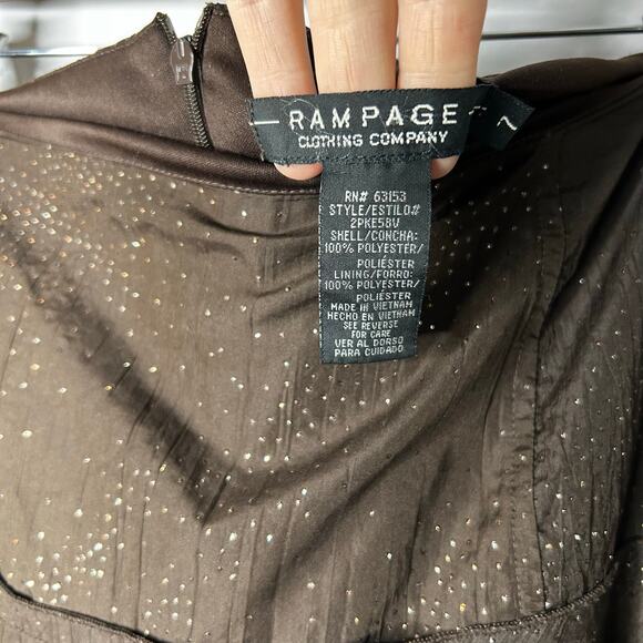 Y2K Women's Rampage Midi Skirt Asymmetrical Hem Size 7 Rhinestones Fairy Grunge - Picture 4 of 6